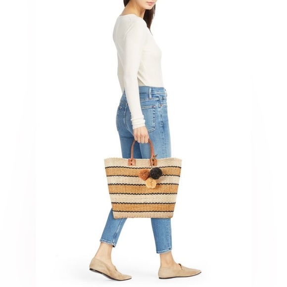 Mar Y Sol Handbags - MAR Y SOL Capri Woven Straw Tote Beach Bag